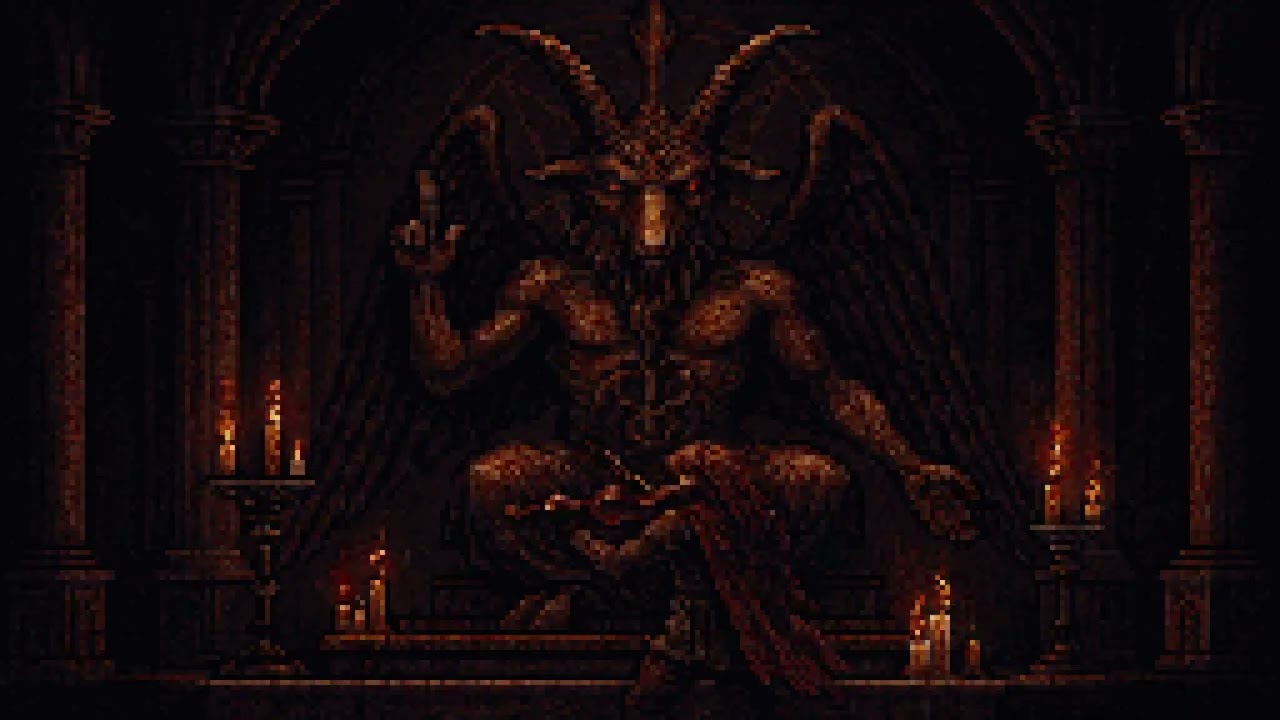 Baphomet In Musica | NeoClassical Violin | Animated Pixelart