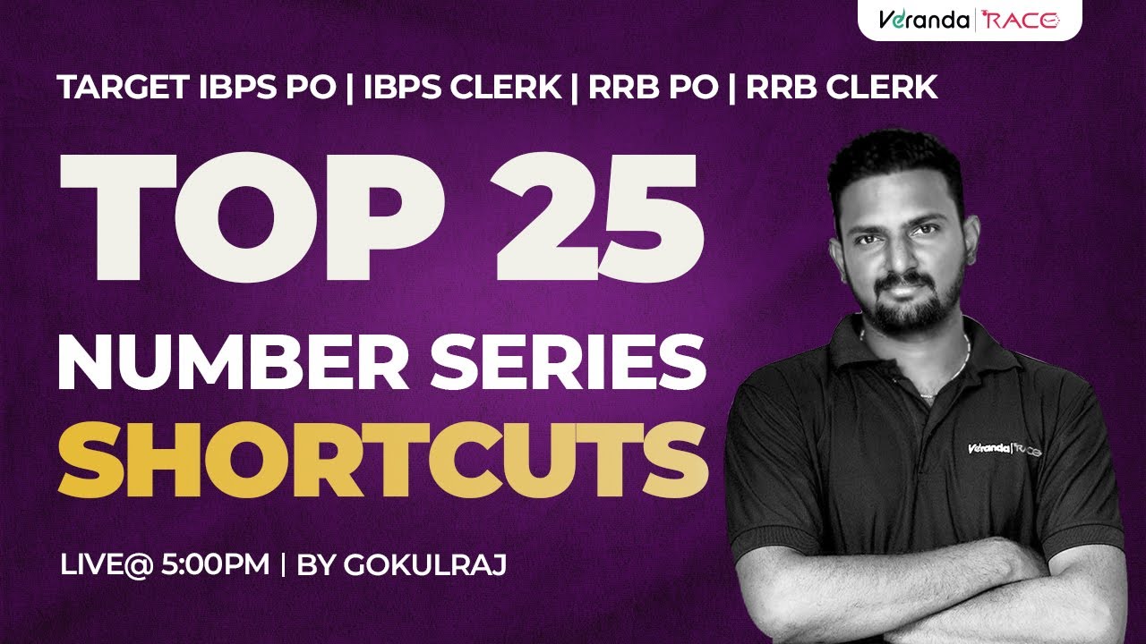 TOP 25 NUMBER SERIES |  SHORTCUTS EXPLAINED BY| GOKUL SIR