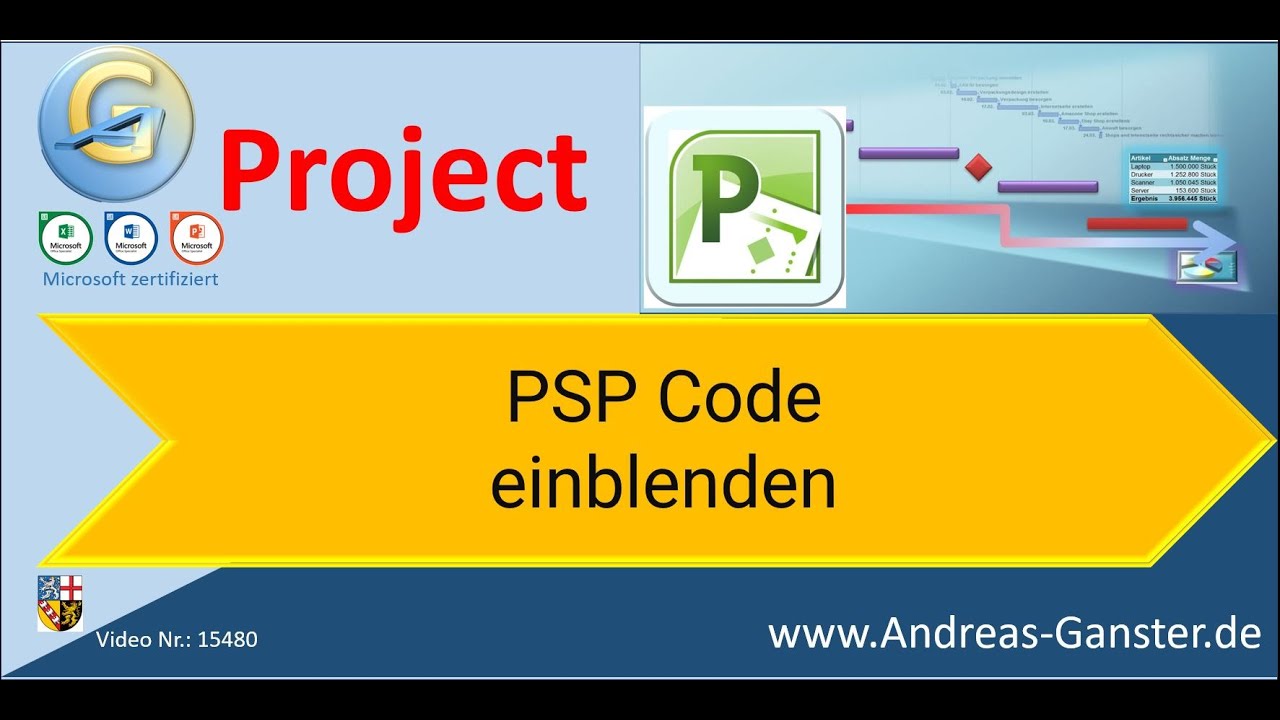 PSP-Code einblenden| #msproject #tips 15480 | #howto #tutorial #project #Ganster
