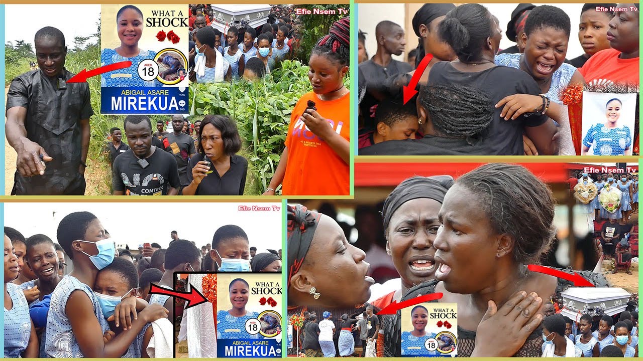Full Video: Final funeral rite of Abigail Asare New Nsutam SHS who was k!lled by Emeka the boyfriend