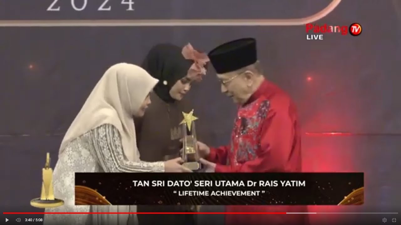 Tan Sri Dato' Seri Utama Dr Rais Yatim - Lifetime Achievement