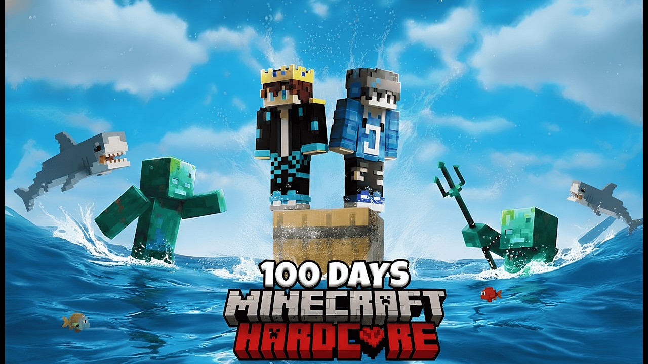 I Survived 100 Days on One Barrel Ocean Only World in Minecraft (Hindi)