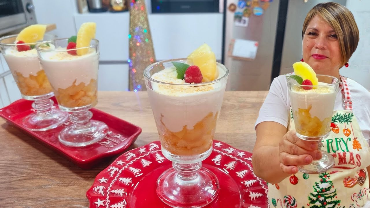 Postre Navide&ntilde;o en Copas super facil y rapido - SilvanaCocina