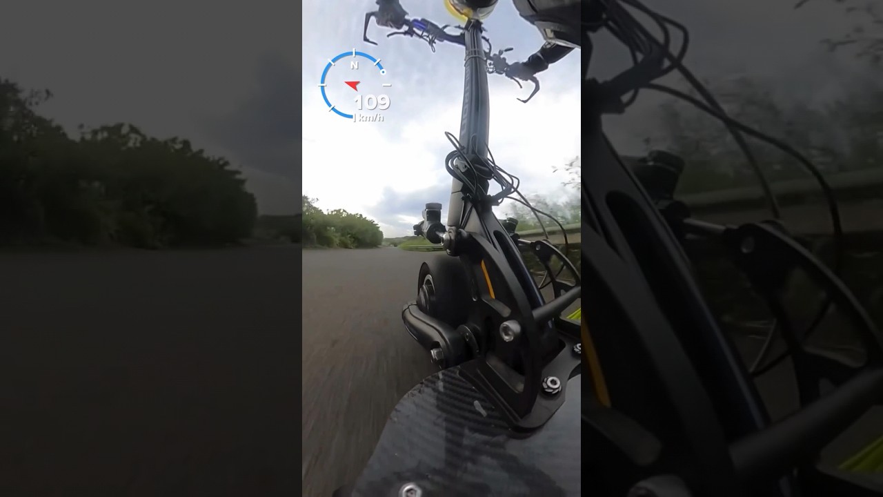 109kph E Scooter Crash ( Death Wobble ) #crash #escooter