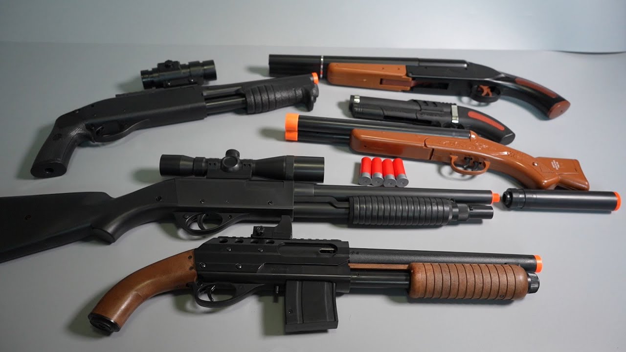 Shotguns Airsoft Gun - REALISTIC TOY GUNS - Double Barrel - M870 -Mini Shotgun - Toy Guns collection