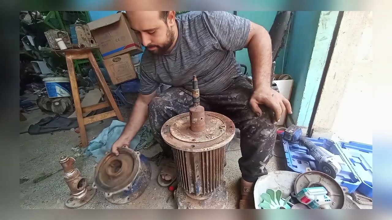 صيانه ماتور 7حصان تغير رومان بلي وميكانيكل سيل