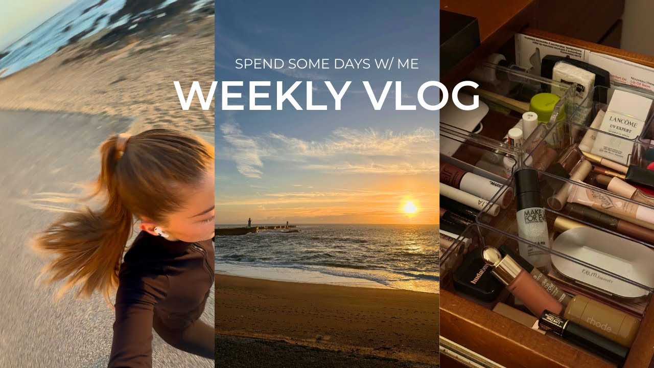 mini weekly vlog  🎞️🏋🏼‍♀️✨ organizar a minha maquilhagem, corrida e treino no ginásio