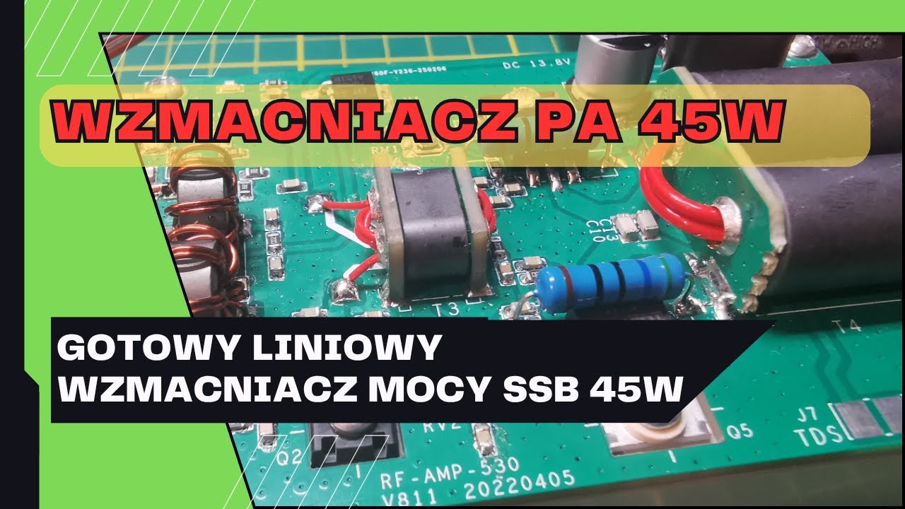 Liniowy wzmacniacz przeciwsobny w.cz.PA SSB 45W radioberry
