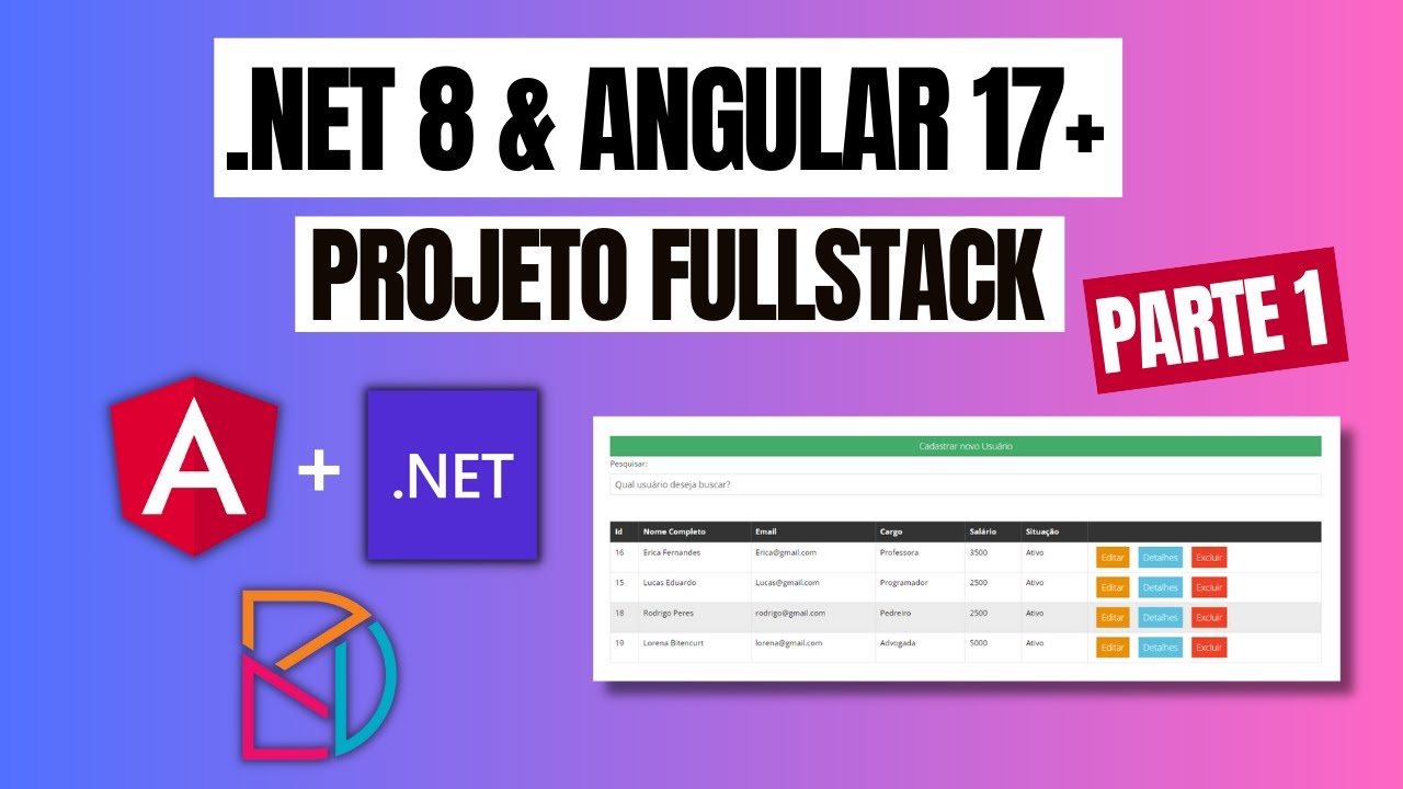 Projeto Completo | Angular 17+ e .NET 8 |  Web API, Dapper e SQL Server | Parte 1
