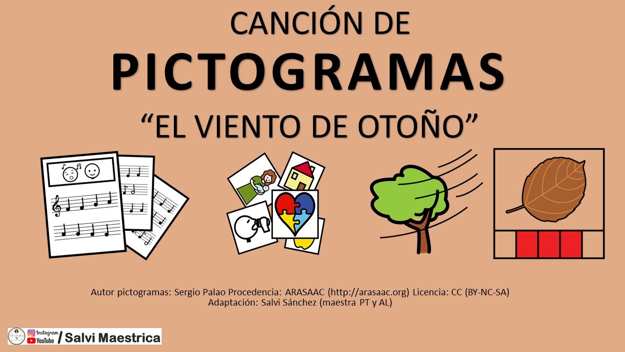VIENTO de OTOÑO 🍂🍂🍂🍁🍁canción infantil con PICTOGRAMAS el viento de otoño | EL OTOÑO ya está aquí