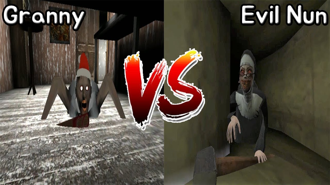 Granny vs Evil Nun || Jumpscare Battle || Horror Game - 그래니 vs 미친수녀 죽는장면 배틀