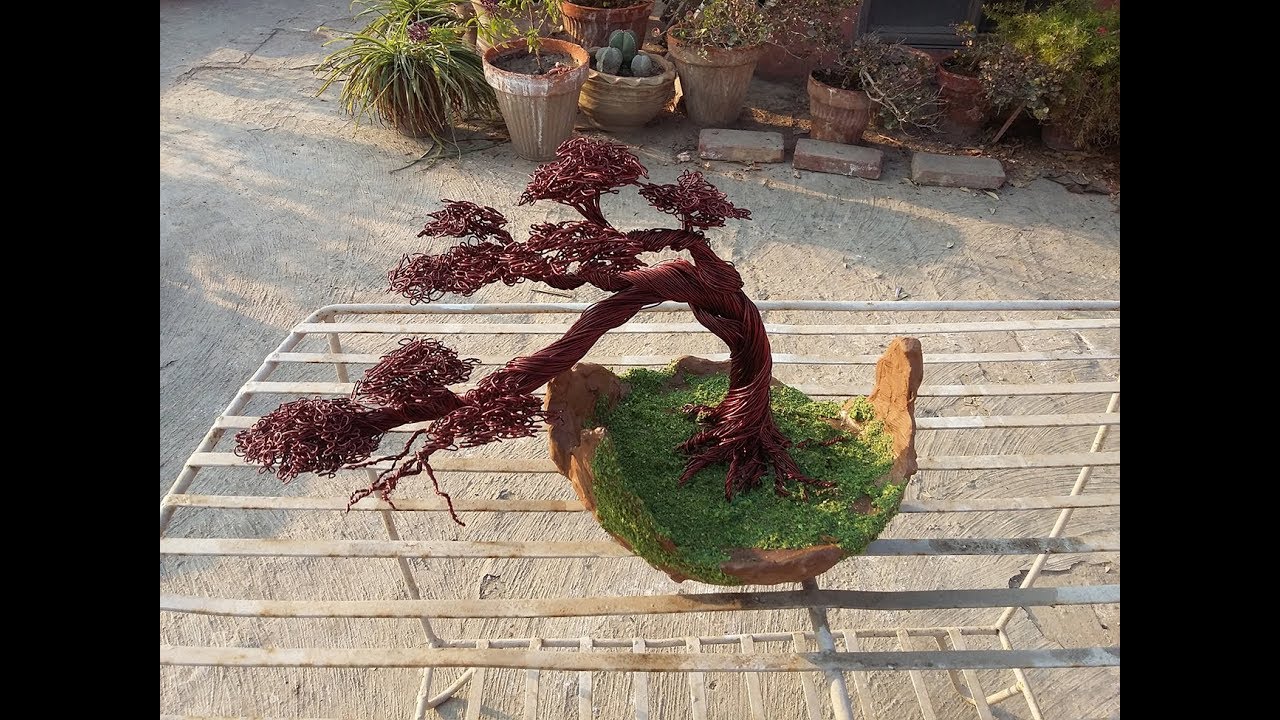 How to Make Copper Wire Tree with Bonsai Pot (Part 1)