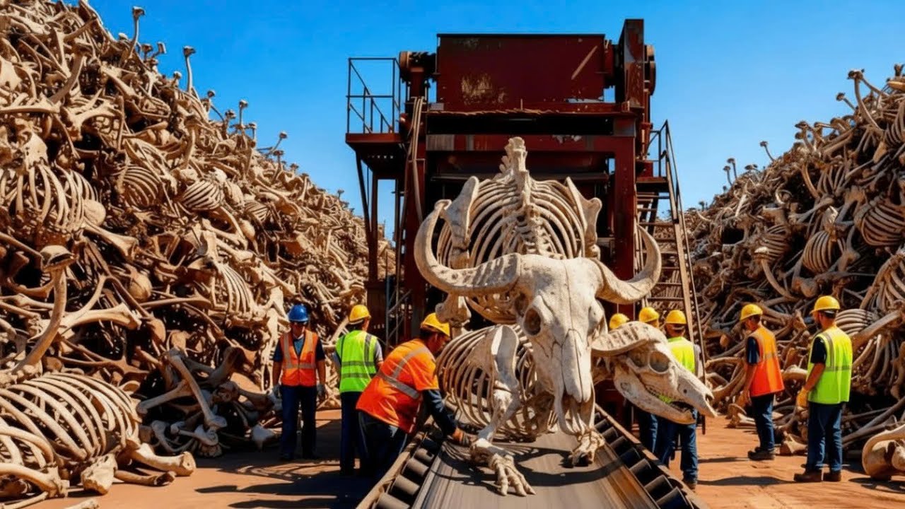 Inside A Factory That Recycles Millions of Animal Skeletons: The Way They Are Made Is Astonishing.
