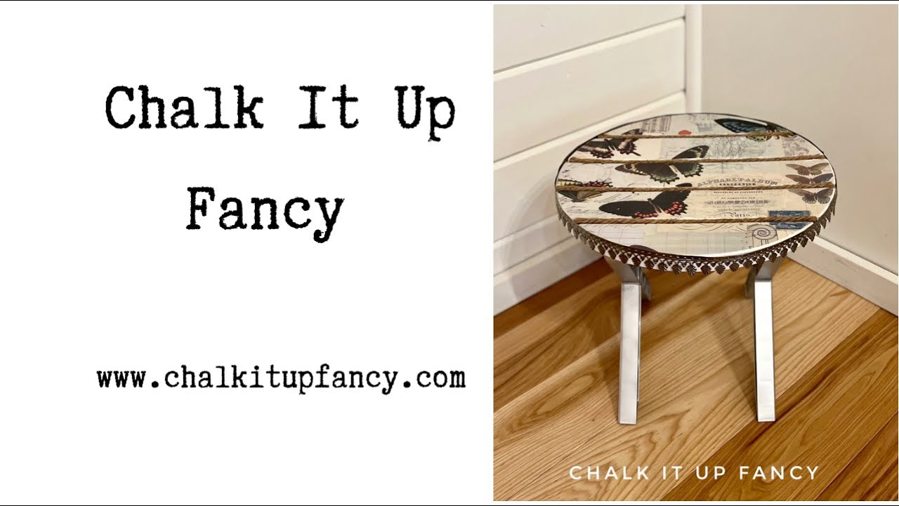 DIY Decoupage on Plastic Table from Target