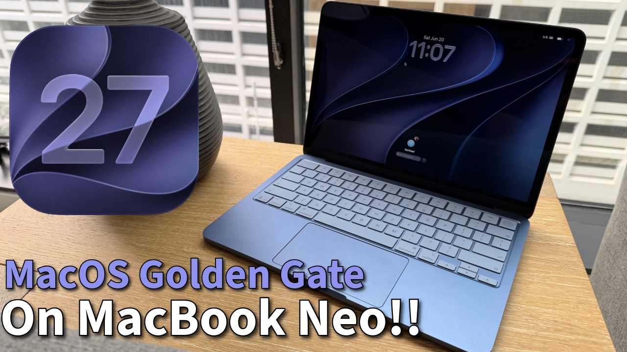 Бета-версия MacOS Golden Gate на MacBook Neo! Удивительно&hellip; работает почти всё!