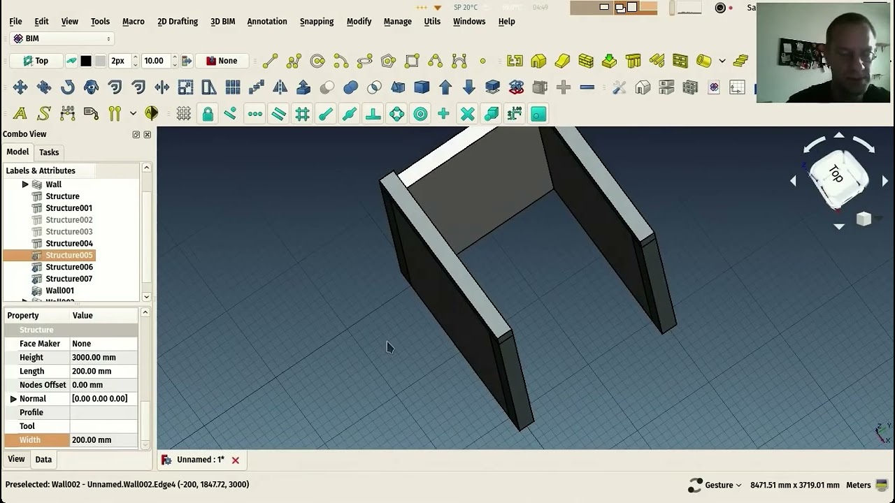 FreeCAD для архитектора #4. Пример работы с верстаком BIM