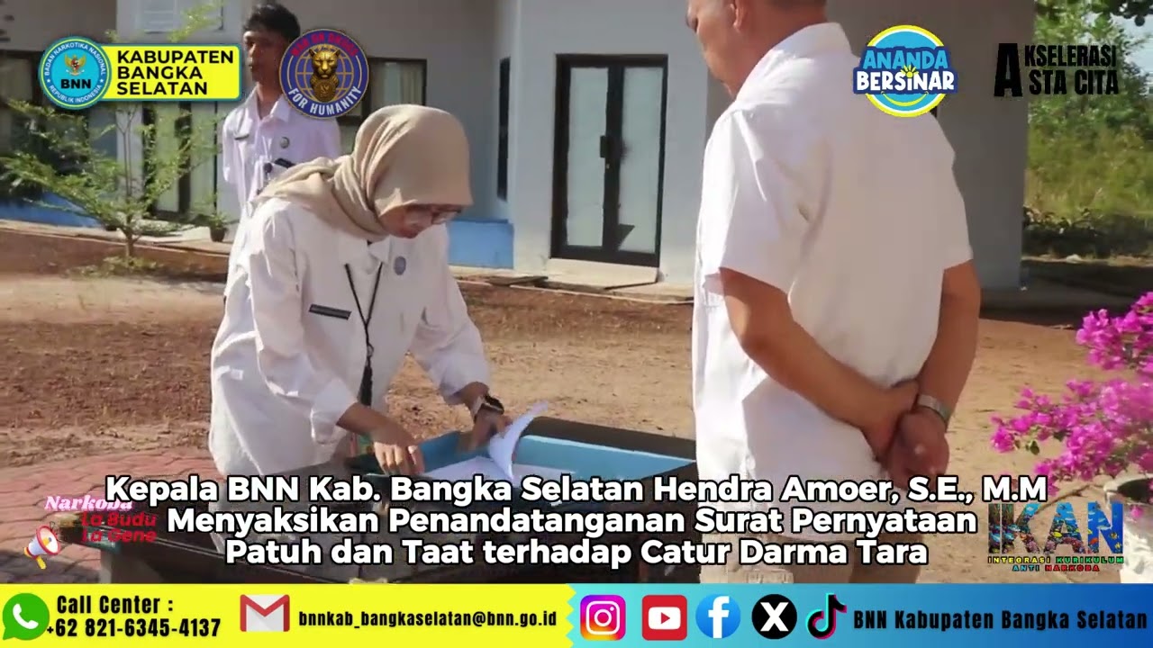 Apel Pagi Pegawai dan TTD Surat Pernyataan Patuh dan taat terhadap catur darma tara