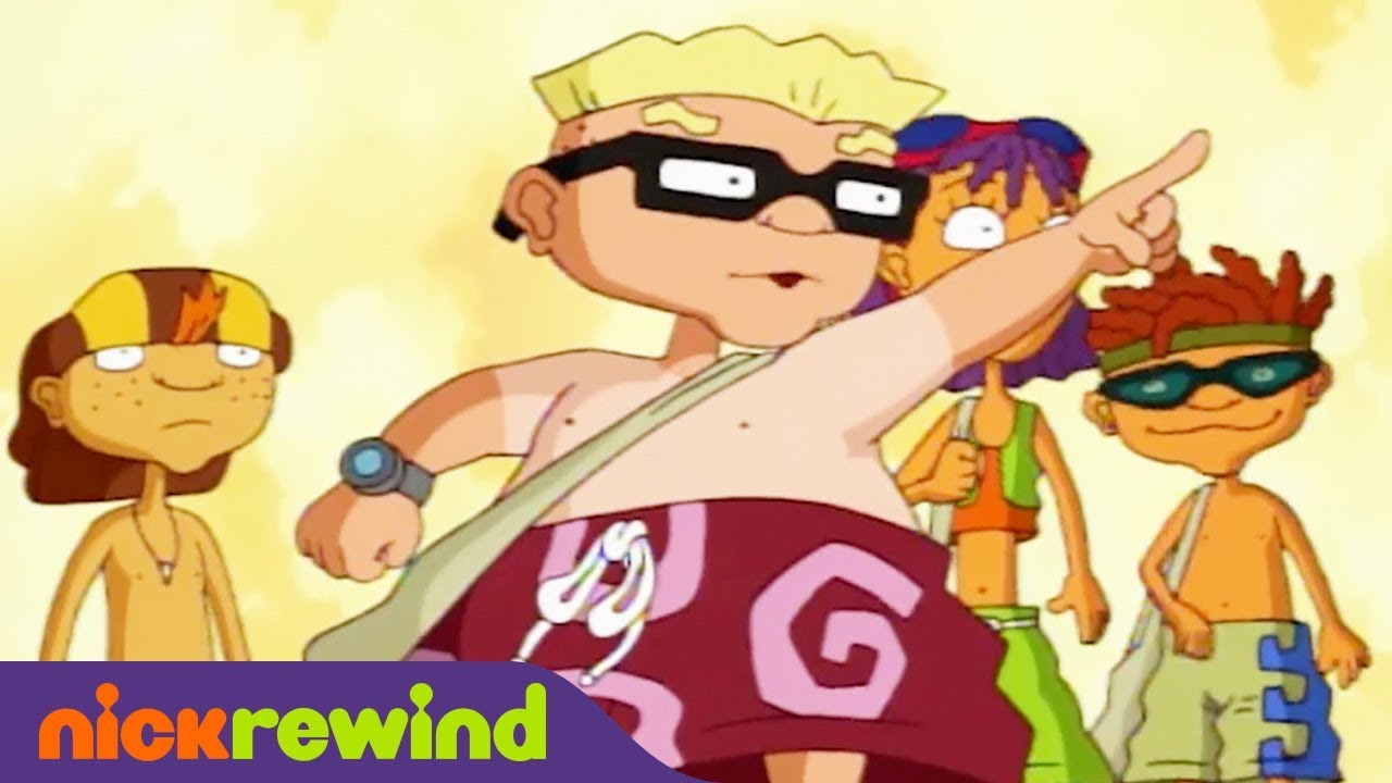 Otto, Reggie, Twister, and Sam Clean Up the Beach | Rocket Power | Nicktoons