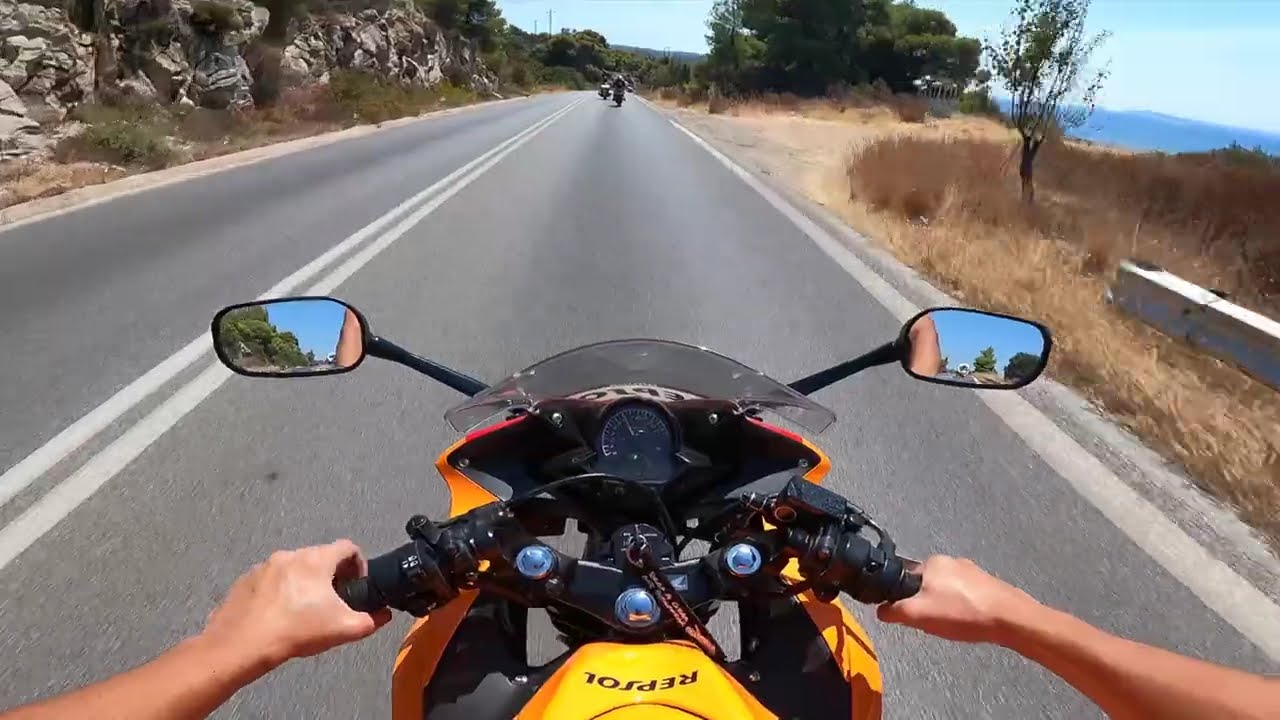 PRIMA ZI IN GRECIA CU HONDA CBR 125R REPSOL!! AM MERS PE MALUL MARII