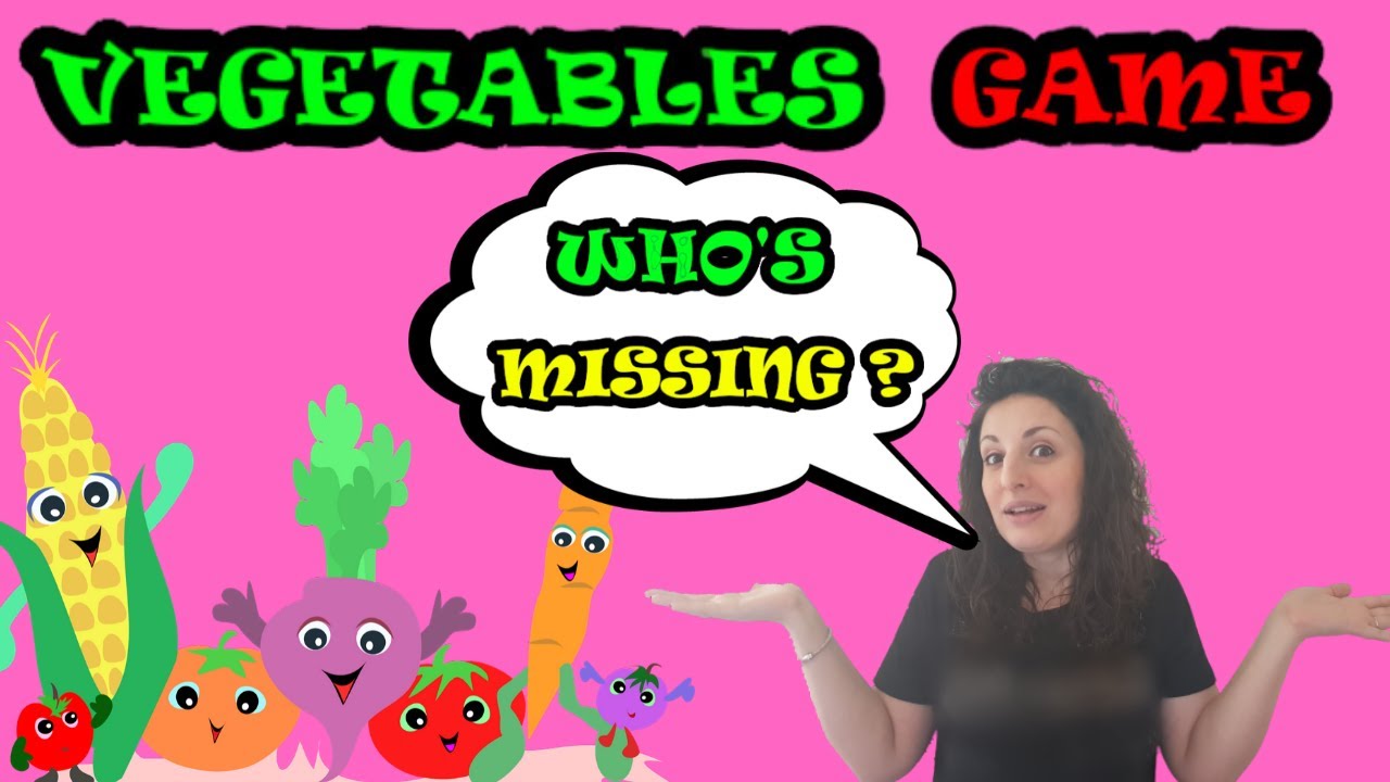 Impariamo le verdure in inglese - WHO'S MISSING? - Inglese per bambini