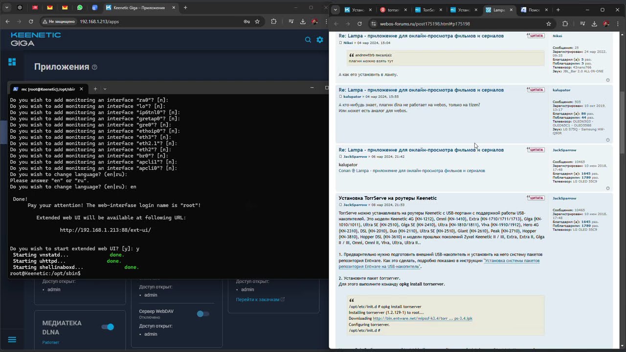 Настройка Entware + TorrServer MatriX