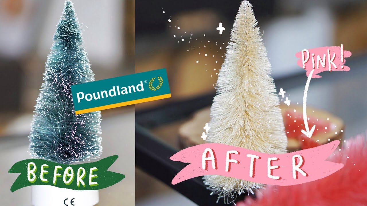 Transforming cheap Poundland trees into expensive looking ones | 🎅🏼 Christmas Craft Week #2 🎅🏼
