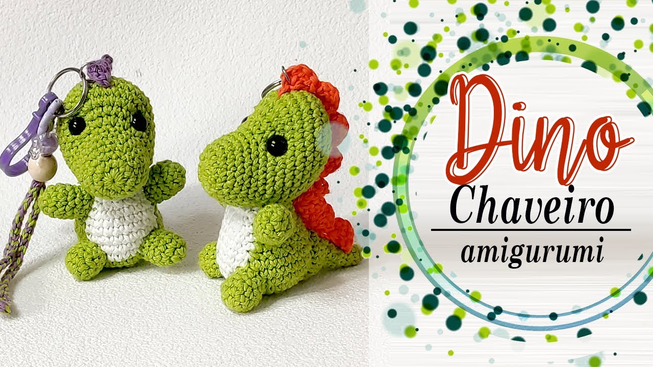 dinossauro chaveiro amigurumi part1