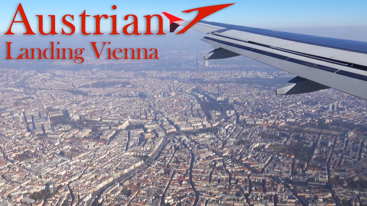[4K] Austrian A320 ✈ Landing Vienna | City View