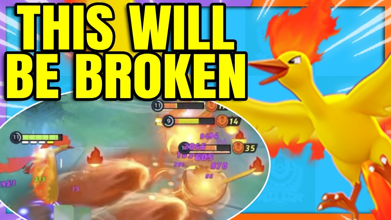 MOLTRES looks insanely BROKEN Pre Release Gameplay | Pokemon Unite