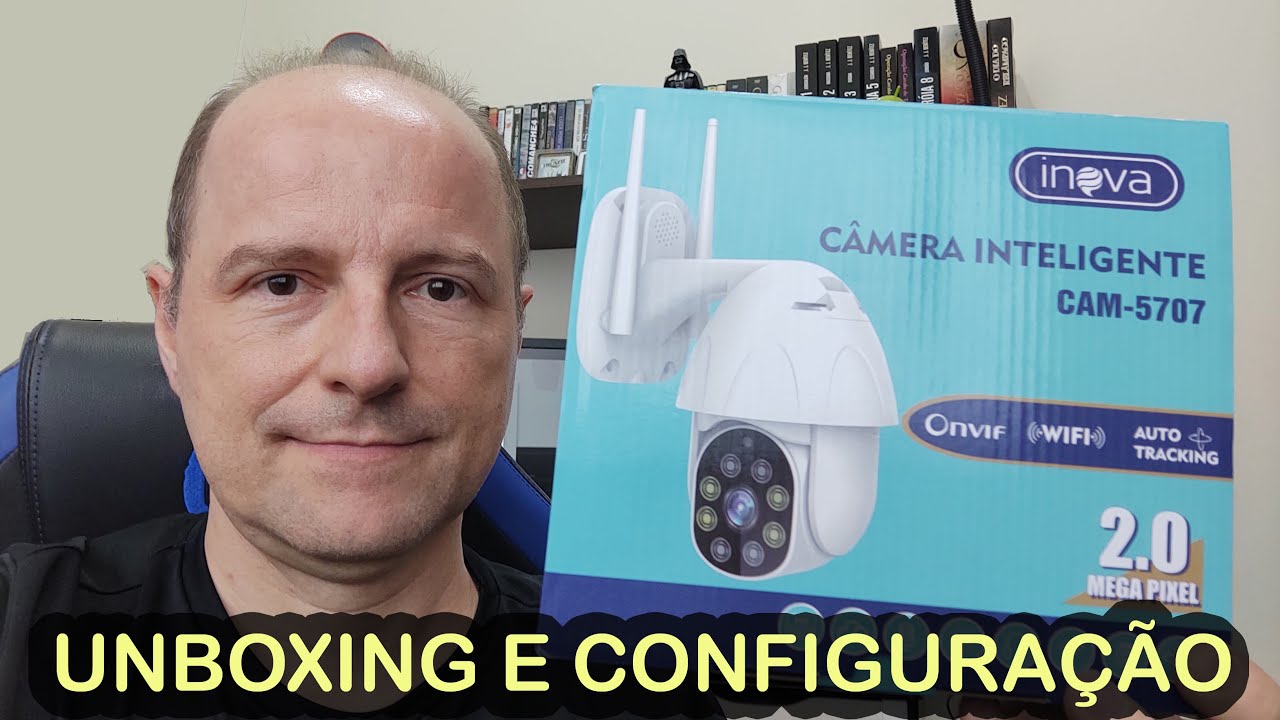 Camera IP Wi Fi Inova CAM 5707 unboxing e configuração