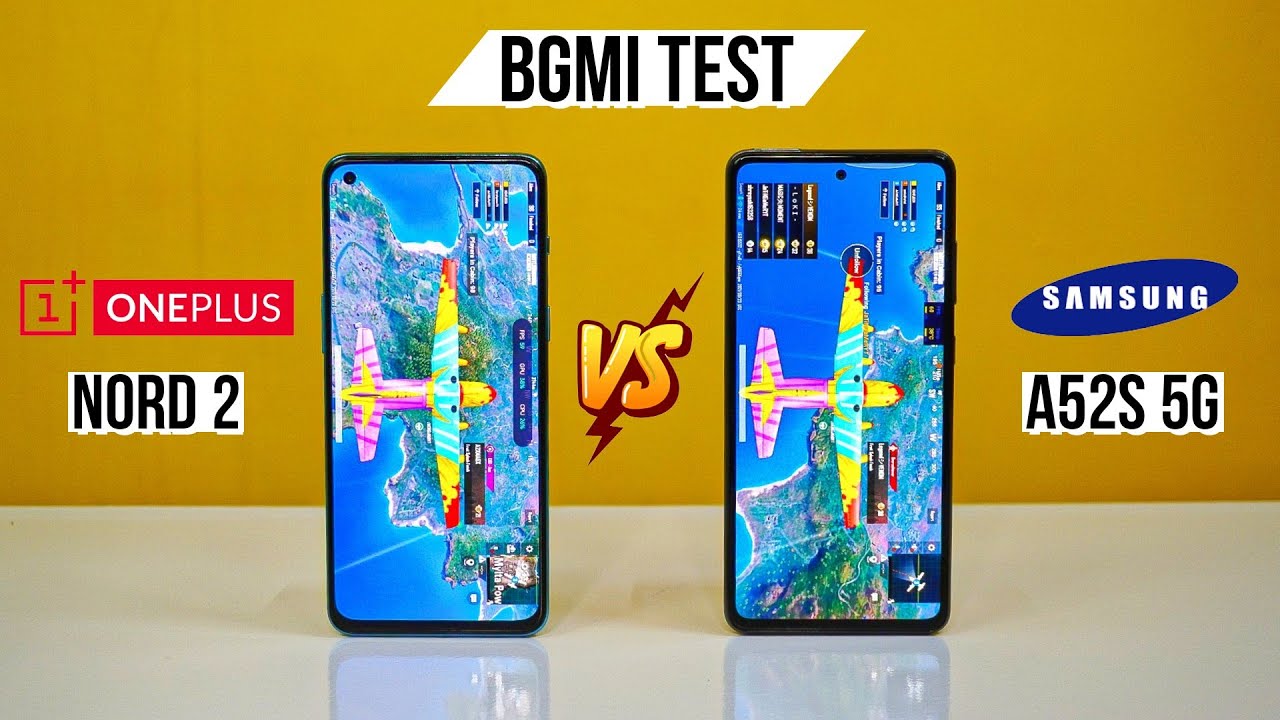 Samsung A52s 5G vs Oneplus Nord 2 Pubg Test With FPS Meter | Shocking Results 🔥
