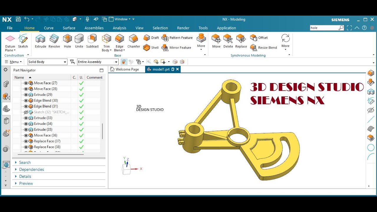 SIEMENS NX 3D MODELING DESING PART 8