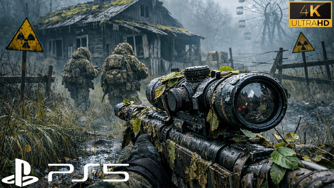 Camouflage Sniping Mission in Ukraine CHERNOBYL | Call of Duty Ultra Immersive 4K60FPS HDR Gameplay