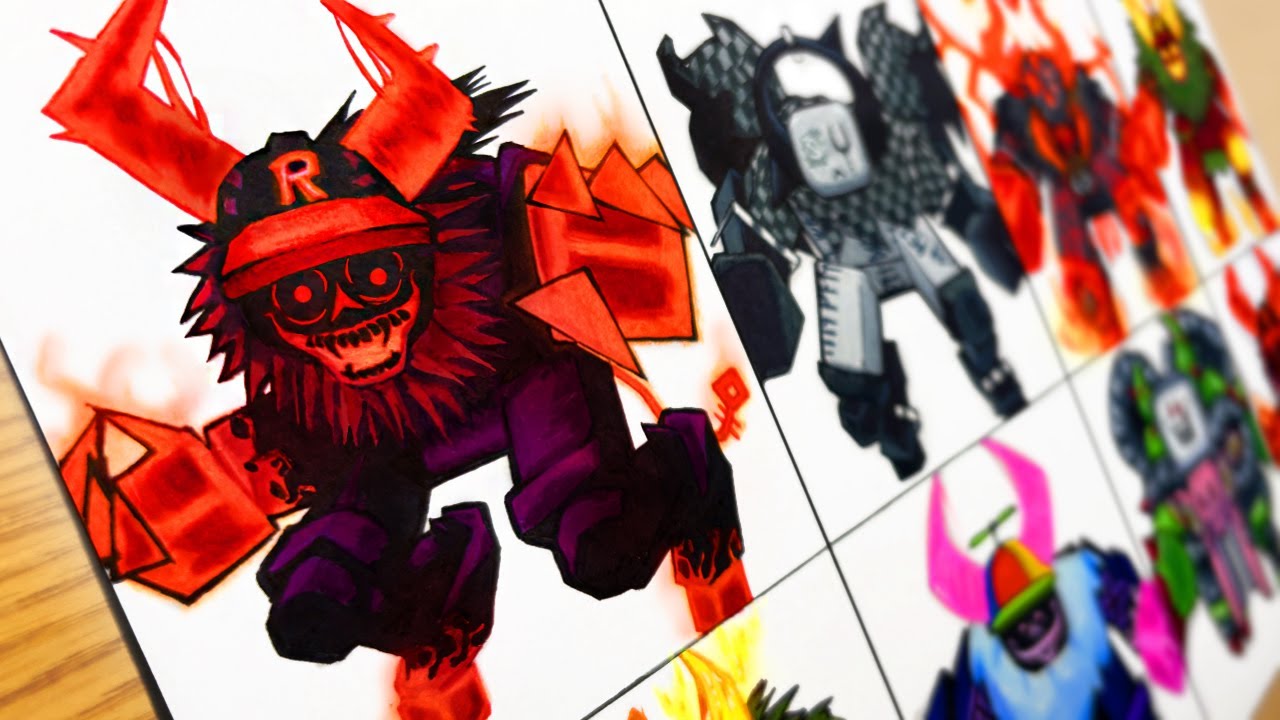 Drawing Forsaken : ALL Guest 666 - Apollyon, Jack-O-Lantern, Milestone IV / The Best Skin [ROBLOX]