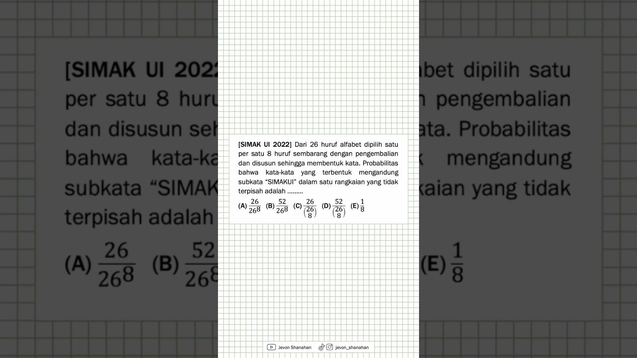 SIMAK UI 2022 #matematika #snbt2025 #simakui #simakui2022