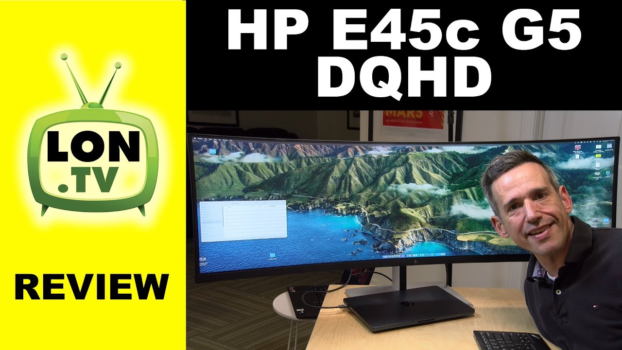 Огромный 44,5-дюймовый монитор HP может быть как двухэкранным, так и одним большим — обзор E45c G...