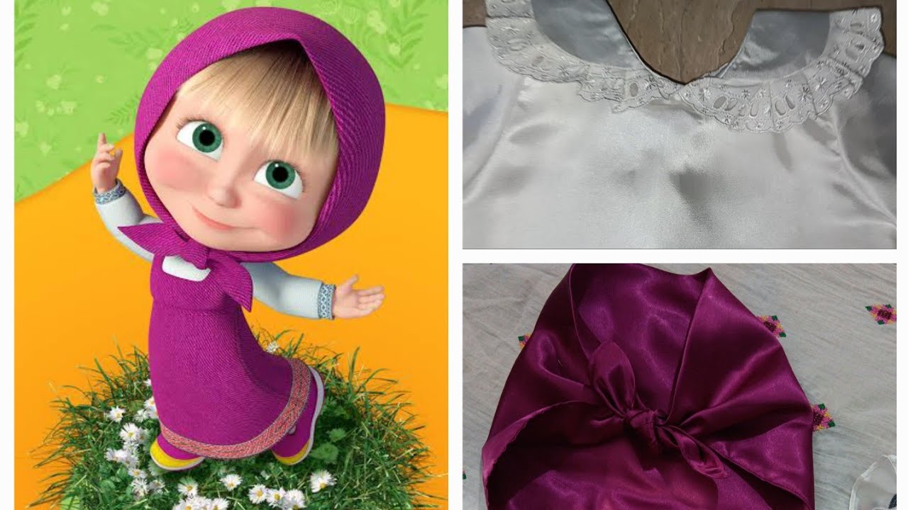 masha cartoon dress full tutorial cutting and stitching