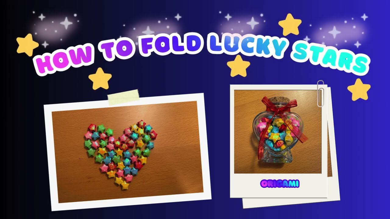 How To Fold Lucky Stars Origami Paper Star Tutorial DIY Easy TUTORIAL ORIGAMI PAPER Craft Art Kawaii