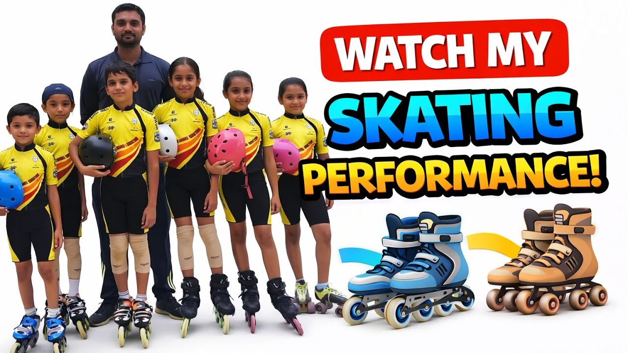 Skating performance in sports day.