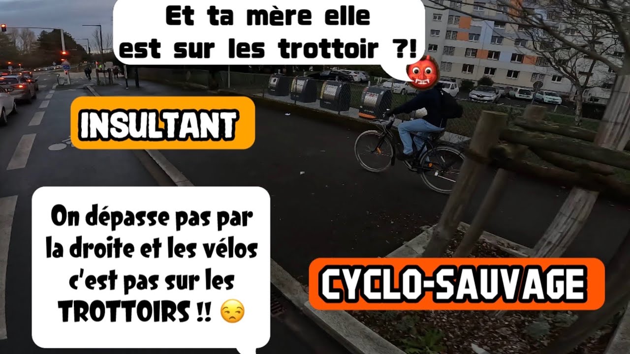Ce cycliste n'as pas aimé se prendre une réflexion ?! 😏