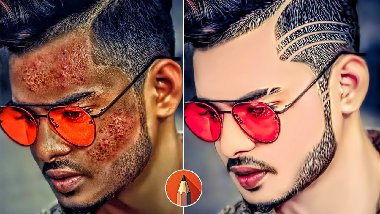 🔴 Oily Smooth skin HDR secret tricks 🤫 face smooth editing| photo editing| sketchbook editing