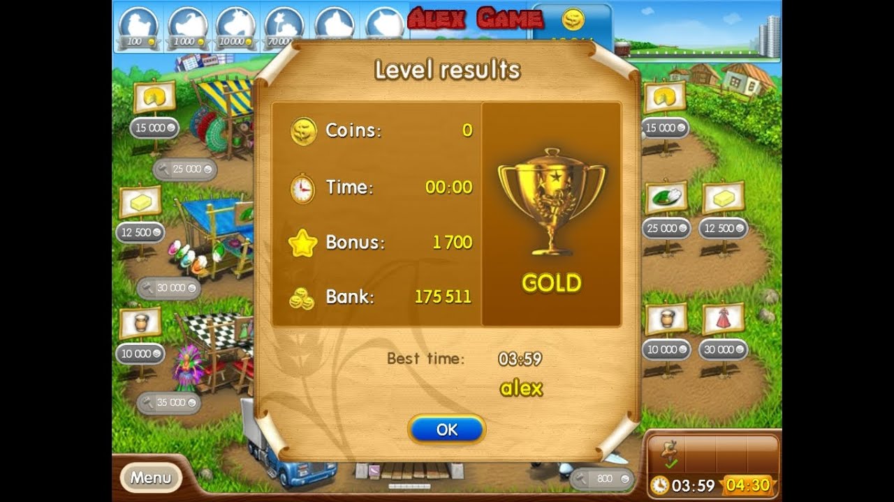 Farm frenzy 2 only GOLD (level 77) Hat street 3 Веселая ферма 2 Шляпная 3 (уровень 77) Золото