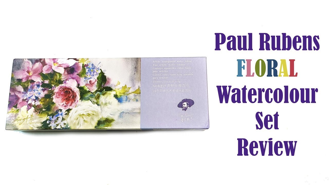 Paul Rubens Floral Watercolor Set Review! 24 Colours