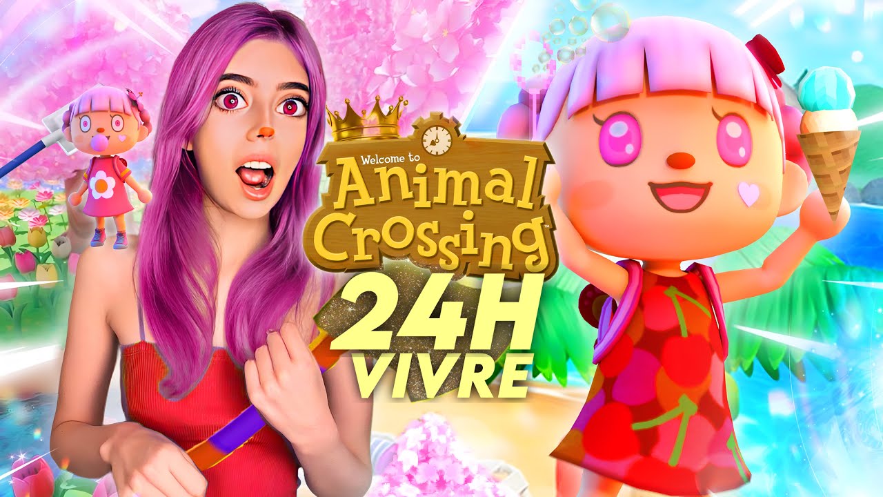 VIVRE 24H COMME dans ANIMAL CROSSING NEW HORIZONS 2.0 !!! 😱