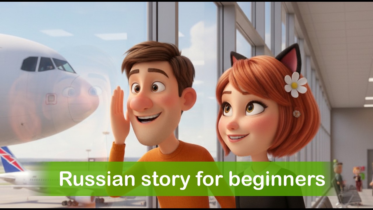 Learn Russian with a Story (A1): Let's Go to the Airport! ✈️