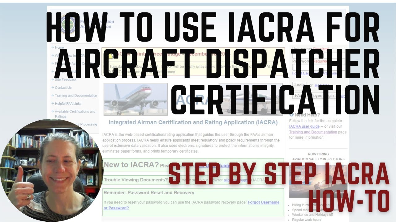 Using IACRA for Aircraft Dispatcher FAA Application: How to before your practical dispatch exam!