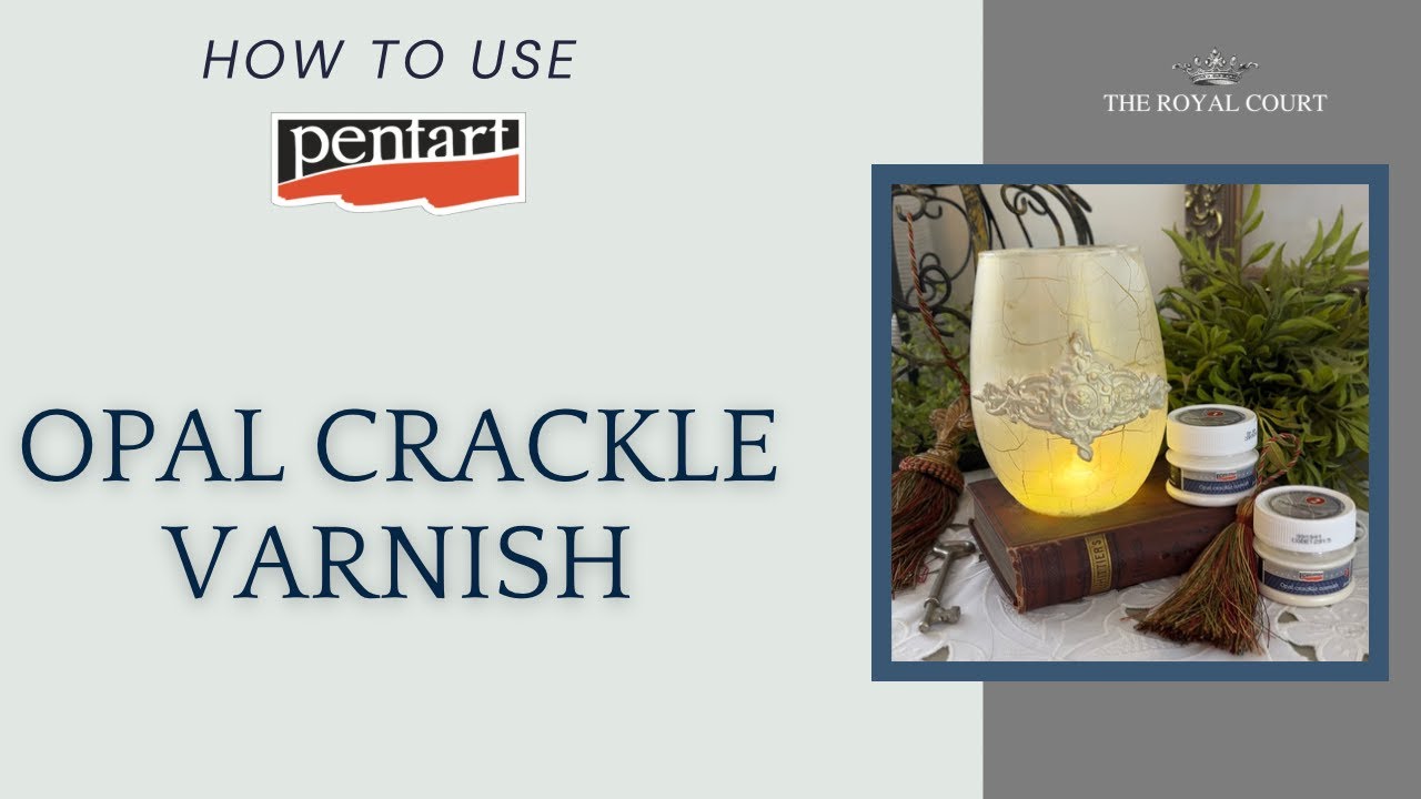 How to use Pentart Opal Crackle Varnish Opalesence Demo