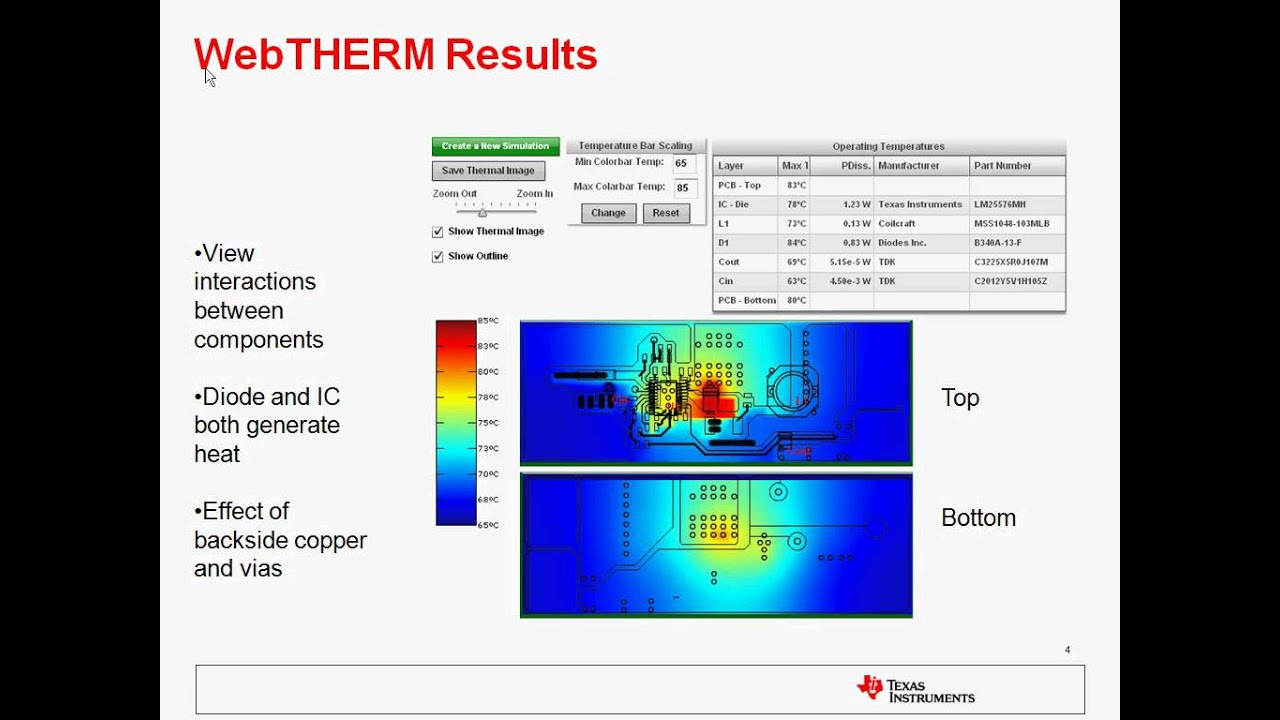 WEBENCH Thermal Simulation