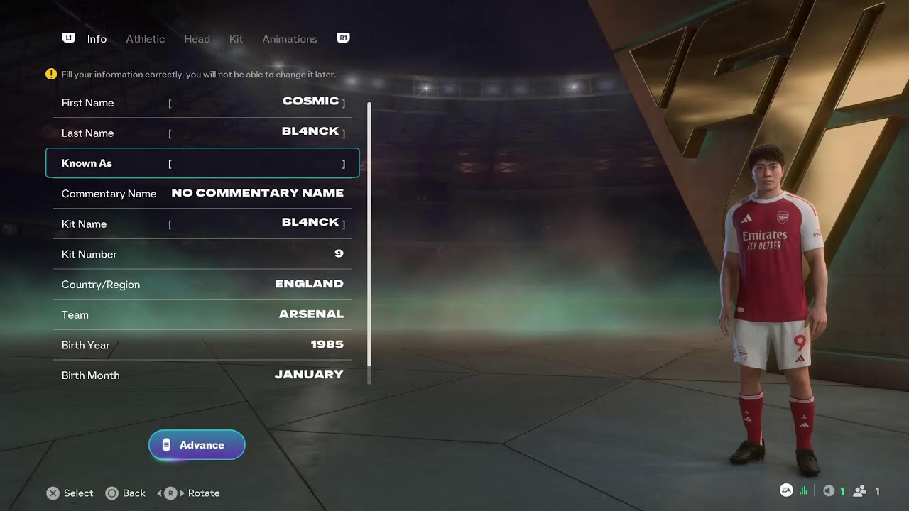 Making the team in fifa