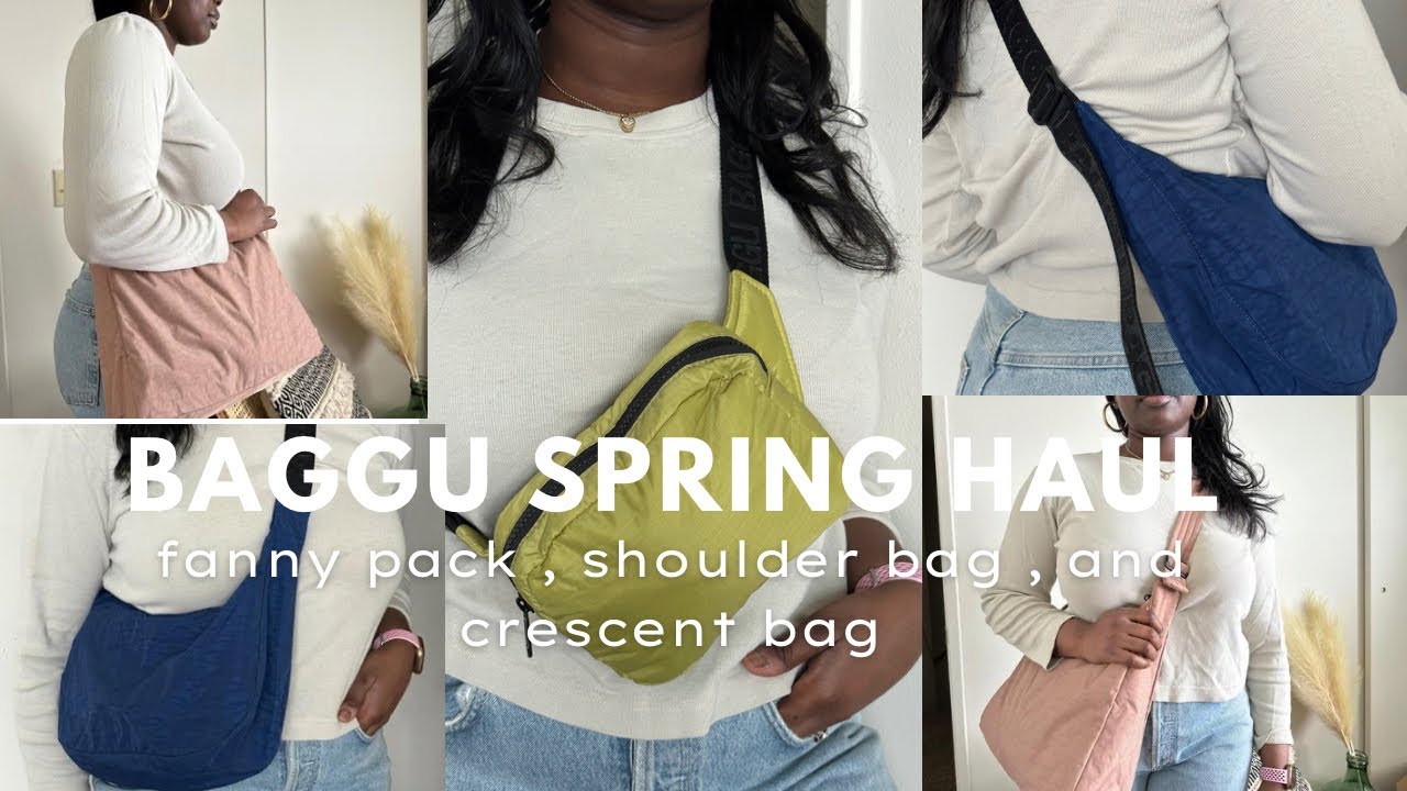 Baggu Spring Haul | Fanny Pack , Shoulder Bag , and Crescent Bag #baggu #springhaul #haul #haulvideo